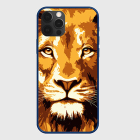 Чехол для iPhone 12 Pro с принтом Взгляд льва в Тюмени, силикон | область печати: задняя сторона чехла, без боковых панелей | арт | грива | деко | жедтая | животные | закат | зверей | золото | кошка | лев | лето | львенок | неоновая | очки | пляж | прайд | разноцветная | солнце | тигр | узоры | царь | яркие