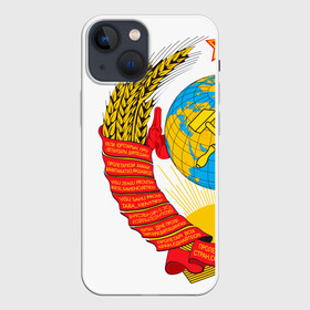 Чехол для iPhone 13 mini с принтом СССР в Тюмени,  |  | ussr | герб | звезда | коммунист | комсомол | кпсс | красный | ленин | лого | логотип | молот | надпись | патриот | республик | ретро | рсфср | серп | символ | снг | советский | советских | социалистических