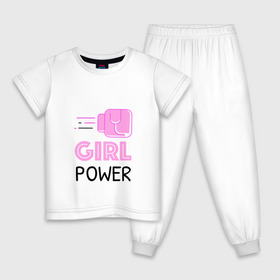 Детская пижама хлопок с принтом GRL PWR (Z) в Тюмени, 100% хлопок |  брюки и футболка прямого кроя, без карманов, на брюках мягкая резинка на поясе и по низу штанин
 | emancipatio | feminism | girl power | girl to the power | mint juleps | spice girls | девичья сила | детерминизм | дискриминации женщин | кретинизм | неравенства полов | фемина | феминизация | феминизм | феминистка | феминность