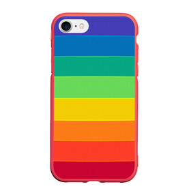 Чехол для iPhone 7/8 матовый с принтом Радуга (Z) в Тюмени, Силикон | Область печати: задняя сторона чехла, без боковых панелей | rainbow | summer | ирида | летняя | радуга | радужный | разноцветная | семицвет | яркая