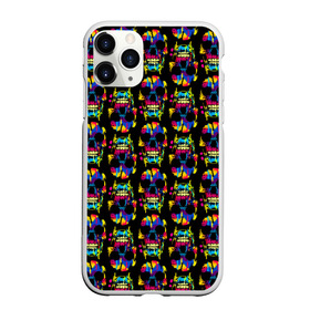 Чехол для iPhone 11 Pro Max матовый с принтом Pattern в Тюмени, Силикон |  | jaw | neon | pattern | skull | teeth | vanguard | авангард | зубы | неон | пасть | узор | череп