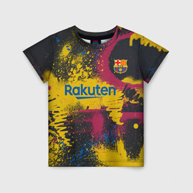 Детская футболка 3D с принтом FC Barcelona | La Liga pre-match shirt (2021) в Тюмени, 100% гипоаллергенный полиэфир | прямой крой, круглый вырез горловины, длина до линии бедер, чуть спущенное плечо, ткань немного тянется | Тематика изображения на принте: 0x000000123 | barca | barcelona | fcb | messi | барса | барселона | месси | фкб