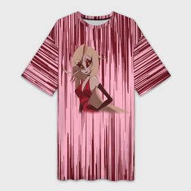 Платье-футболка 3D с принтом Hazbin Hotel в Тюмени,  |  | hazbin hotel | анимационая музыкальная комедия | демоны | мультсериал | отель | отель хазбин