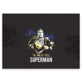 Поздравительная открытка с принтом Supermen в Тюмени, 100% бумага | плотность бумаги 280 г/м2, матовая, на обратной стороне линовка и место для марки
 | Тематика изображения на принте: man | steel | superman | vdzajul | супермен | супермэн