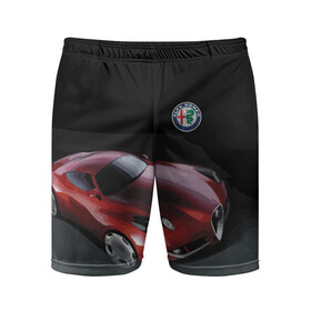 Мужские шорты спортивные с принтом Alfa Romeo в Тюмени,  |  | alfa romeo | car | italy | motorsport | prestige | автоспорт | альфа ромео | италия | престиж