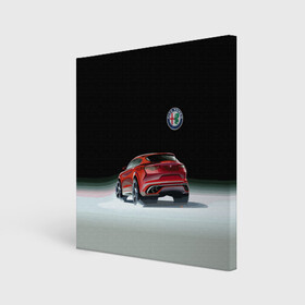 Холст квадратный с принтом Alfa Romeo в Тюмени, 100% ПВХ |  | alfa romeo | car | italy | motorsport | prestige | автоспорт | альфа ромео | италия | престиж