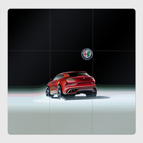 Магнитный плакат 3Х3 с принтом Alfa Romeo в Тюмени, Полимерный материал с магнитным слоем | 9 деталей размером 9*9 см | Тематика изображения на принте: alfa romeo | car | italy | motorsport | prestige | автоспорт | альфа ромео | италия | престиж