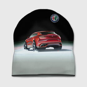 Шапка 3D с принтом Alfa Romeo в Тюмени, 100% полиэстер | универсальный размер, печать по всей поверхности изделия | alfa romeo | car | italy | motorsport | prestige | автоспорт | альфа ромео | италия | престиж