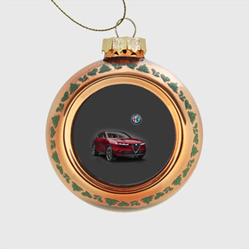 Стеклянный ёлочный шар с принтом Alfa Romeo в Тюмени, Стекло | Диаметр: 80 мм | Тематика изображения на принте: alfa romeo | car | italy | prestige | автомобиль | альфа ромео | италия | престиж