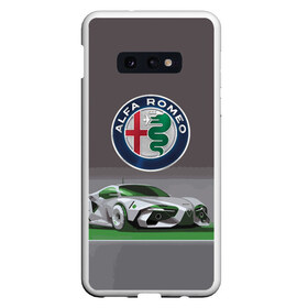 Чехол для Samsung S10E с принтом Alfa Romeo motorsport в Тюмени, Силикон | Область печати: задняя сторона чехла, без боковых панелей | Тематика изображения на принте: alfa romeo | car | italy | motorsport | prestige | автоспорт | альфа ромео | италия | престиж