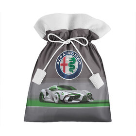 Подарочный 3D мешок с принтом Alfa Romeo motorsport в Тюмени, 100% полиэстер | Размер: 29*39 см | Тематика изображения на принте: alfa romeo | car | italy | motorsport | prestige | автоспорт | альфа ромео | италия | престиж
