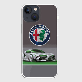 Чехол для iPhone 13 mini с принтом Alfa Romeo motorsport в Тюмени,  |  | alfa romeo | car | italy | motorsport | prestige | автоспорт | альфа ромео | италия | престиж
