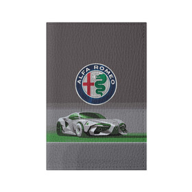 Обложка для паспорта матовая кожа с принтом Alfa Romeo motorsport в Тюмени, натуральная матовая кожа | размер 19,3 х 13,7 см; прозрачные пластиковые крепления | alfa romeo | car | italy | motorsport | prestige | автоспорт | альфа ромео | италия | престиж
