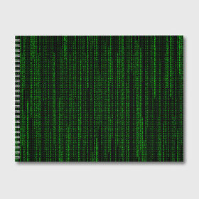 Альбом для рисования с принтом Matrix в Тюмени, 100% бумага
 | матовая бумага, плотность 200 мг. | matrix | интернет | код | компьютер | матрица | символы | хакер