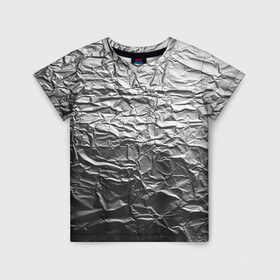 Детская футболка 3D с принтом Фольга в Тюмени, 100% гипоаллергенный полиэфир | прямой крой, круглый вырез горловины, длина до линии бедер, чуть спущенное плечо, ткань немного тянется | Тематика изображения на принте: защита от вышек | фольга