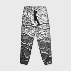 Детские брюки 3D с принтом Фольга в Тюмени, 100% полиэстер | манжеты по низу, эластичный пояс регулируется шнурком, по бокам два кармана без застежек, внутренняя часть кармана из мелкой сетки | Тематика изображения на принте: защита от вышек | фольга