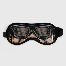 Маска для сна 3D с принтом Пёс в очках (Z) в Тюмени, внешний слой — 100% полиэфир, внутренний слой — 100% хлопок, между ними — поролон |  | 
