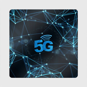 Магнит виниловый Квадрат с принтом 5G Network в Тюмени, полимерный материал с магнитным слоем | размер 9*9 см, закругленные углы | 4g | 5g | 5g картинки | 5g мемы | 5g рисунок | internet | network | print | speed | плакат | пнг | постер | против 5g