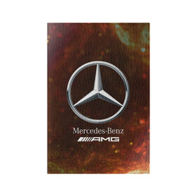 Обложка для паспорта матовая кожа с принтом MERCEDES / МЕРСЕДЕС в Тюмени, натуральная матовая кожа | размер 19,3 х 13,7 см; прозрачные пластиковые крепления | amg | auto | bens | benz | logo | merc | mercedes | mercedes benz | mersedes | moto | star | vthctltc | авто | амг | бенц | звезда | класс | лого | логотип | мерин | мерс | мерседес | мерседес бенц | мото | символ | символы | ьуксувуы