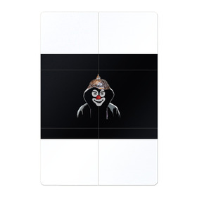 Магнитный плакат 2Х3 с принтом Клоун в шапочке в Тюмени, Полимерный материал с магнитным слоем | 6 деталей размером 9*9 см | Тематика изображения на принте: 5g вышки | клоун | связь | фобия | фольга