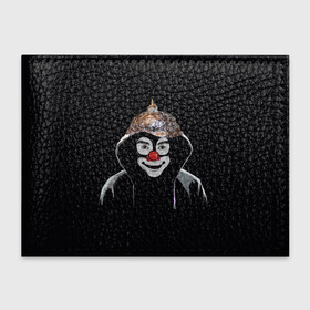 Обложка для студенческого билета с принтом Клоун в шапочке в Тюмени, натуральная кожа | Размер: 11*8 см; Печать на всей внешней стороне | 5g вышки | клоун | связь | фобия | фольга