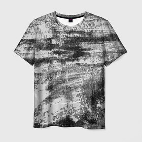 Мужская футболка 3D с принтом Black only в Тюмени, 100% полиэфир | прямой крой, круглый вырез горловины, длина до линии бедер | Тематика изображения на принте: белый | паттерн | серый | стена | текстура | уголь | черный | штрихи | штукатурка