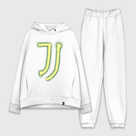 Женский костюм хлопок Oversize с принтом Juventus | Spray logo (2021) в Тюмени,  |  | 0x000000123 | juve | juventus | ronaldo | юве | ювентус