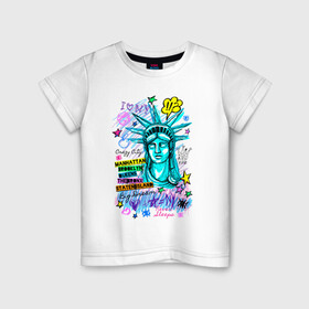 Детская футболка хлопок с принтом New York Статуя Свободы в Тюмени, 100% хлопок | круглый вырез горловины, полуприлегающий силуэт, длина до линии бедер | bronx | brooklyn | city | liberty | manhattan | new york | queens | retro | staten island | usa | vintage | бронкс | бруклин | винтаж | квинс | мантэттен | манхеттен | манхэттэн | нью джерси | нью йорк | ретро | статуя свободы | стейтен айленд | 