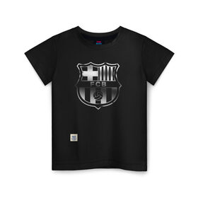 Детская футболка хлопок с принтом FC Barcelona | Gradient effect (2021) в Тюмени, 100% хлопок | круглый вырез горловины, полуприлегающий силуэт, длина до линии бедер | Тематика изображения на принте: 0x000000123 | barca | barcelona | fcb | messi | барса | барселона | месси | фкб