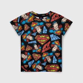 Детская футболка 3D с принтом Up up and away в Тюмени, 100% гипоаллергенный полиэфир | прямой крой, круглый вырез горловины, длина до линии бедер, чуть спущенное плечо, ткань немного тянется | man | steel | superman | vdzajul | супермен | супермэн