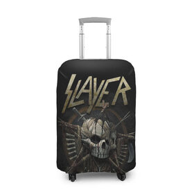 Чехол для чемодана 3D с принтом Slayer в Тюмени, 86% полиэфир, 14% спандекс | двустороннее нанесение принта, прорези для ручек и колес | kerry king | musical group | repentless | slayer | tom araya | метал | том арайа | трэш