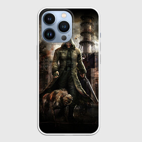 Чехол для iPhone 13 Pro с принтом S.T.A.L.K.E.R. Man Made Hell в Тюмени,  |  | Тематика изображения на принте: chernobyl | post apocalypse | pripyat | s.t.a.l.k.e.r. | s.t.a.l.k.e.r. 2 | shadow of chernobyl | stalker | stalker 2 | stalker2 | zone | зона | постапокалипсис | припять | сталкер | сталкер 2 | сталкер2 | тень чернобыля | черно