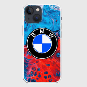 Чехол для iPhone 13 mini с принтом BMW в Тюмени,  |  | bmw | автомобиль | беха | бмв | брызги | дава | логотип | машина | серега | цветные брызги | черный бумер