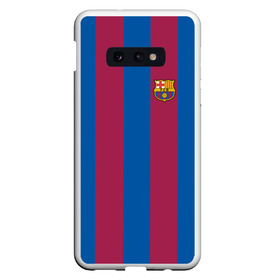 Чехол для Samsung S10E с принтом FC Barcelona 20 21 в Тюмени, Силикон | Область печати: задняя сторона чехла, без боковых панелей | Тематика изображения на принте: barcelona | champions | fc | fc barcelona 20 21 | fcb | football club | league | lionel | messi | spain | sport | барселона | испания | лига | лионель | месси | спортивные | униформа | фирменые цвета | фк | футбольный клуб | чемпионов