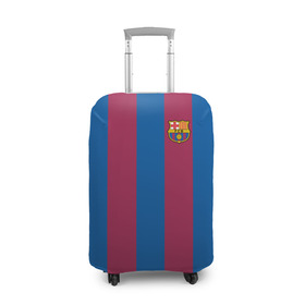 Чехол для чемодана 3D с принтом FC Barcelona 20/21 в Тюмени, 86% полиэфир, 14% спандекс | двустороннее нанесение принта, прорези для ручек и колес | barcelona | champions | fc | fc barcelona 20 21 | fcb | football club | league | lionel | messi | spain | sport | барселона | испания | лига | лионель | месси | спортивные | униформа | фирменые цвета | фк | футбольный клуб | чемпионов