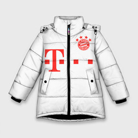 Зимняя куртка для девочек 3D с принтом FC Bayern M?nchen 20 21 в Тюмени, ткань верха — 100% полиэстер; подклад — 100% полиэстер, утеплитель — 100% полиэстер. | длина ниже бедра, удлиненная спинка, воротник стойка и отстегивающийся капюшон. Есть боковые карманы с листочкой на кнопках, утяжки по низу изделия и внутренний карман на молнии. 

Предусмотрены светоотражающий принт на спинке, радужный светоотражающий элемент на пуллере молнии и на резинке для утяжки. | bayern | bayern munchen | champions league | fc bayern munchen | germany | munchen | бавария | германия | левандовски | лига чемпионов | мюнхен | рибери | роббен