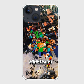 Чехол для iPhone 13 mini с принтом MINECRAFT в Тюмени,  |  | craft | creeper | dungeon | dungeons | earth | game | logo | mine | minecraft | mobile | online | дунгеонс | земля | зомби | игра | крипер | лого | майкрафт | майнкрафт | мобайл | онлайн | подземелье | подземелья