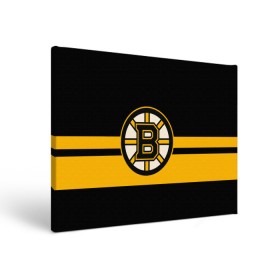 Холст прямоугольный с принтом BOSTON BRUINS NHL в Тюмени, 100% ПВХ |  | black | boston | bruins | hockey | ice | logo | nhl | sport | usa | бостон | брюинз | логотип | нхл | спорт | хоккей