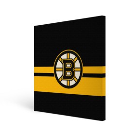 Холст квадратный с принтом BOSTON BRUINS NHL в Тюмени, 100% ПВХ |  | black | boston | bruins | hockey | ice | logo | nhl | sport | usa | бостон | брюинз | логотип | нхл | спорт | хоккей
