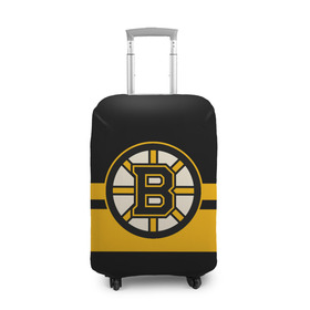 Чехол для чемодана 3D с принтом BOSTON BRUINS NHL в Тюмени, 86% полиэфир, 14% спандекс | двустороннее нанесение принта, прорези для ручек и колес | black | boston | bruins | hockey | ice | logo | nhl | sport | usa | бостон | брюинз | логотип | нхл | спорт | хоккей