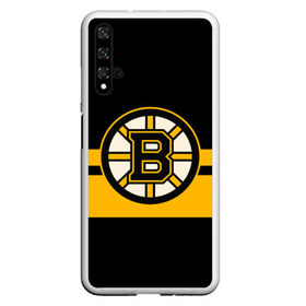 Чехол для Honor 20 с принтом BOSTON BRUINS NHL в Тюмени, Силикон | Область печати: задняя сторона чехла, без боковых панелей | black | boston | bruins | hockey | ice | logo | nhl | sport | usa | бостон | брюинз | логотип | нхл | спорт | хоккей