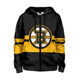 Детская толстовка 3D на молнии с принтом BOSTON BRUINS NHL в Тюмени, 100% полиэстер |  манжеты и пояс оформлены широкой мягкой резинкой, двухслойный капюшон со шнурком для регулировки, спереди карманы и застежка-молния
 | Тематика изображения на принте: black | boston | bruins | hockey | ice | logo | nhl | sport | usa | бостон | брюинз | логотип | нхл | спорт | хоккей