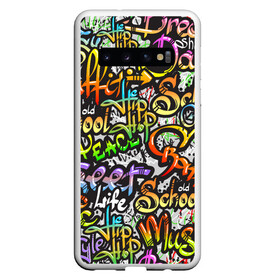 Чехол для Samsung Galaxy S10 с принтом Уличные граффити в Тюмени, Силикон | Область печати: задняя сторона чехла, без боковых панелей | 1990 | 1990 е | 1990е | 90 е | 90е | crazy | dance | graffiti | graffity | hip hop | life | music | old school | oldschool | rap | street | style | west coast | безумные | графити | граффити | девяностые | классика | мир | музыка | олдскул | реп