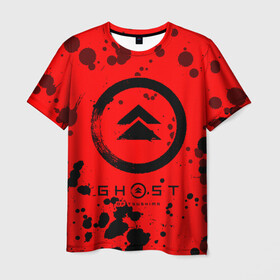 Мужская футболка 3D с принтом GHOST OF TSUSHIMA в Тюмени, 100% полиэфир | прямой крой, круглый вырез горловины, длина до линии бедер | game | games | ghost | ghost of tsushima | japan | logo | samurai | symbol | tsushima | игра | игры | лого | логотипы | призрак | призрак цусимы | самураи | самурай | символ | символы | цусимы | япония | японская | японские | японский