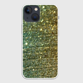 Чехол для iPhone 13 mini с принтом Бирюзовый блеск в Тюмени,  |  | бирюзовый | блеск | блестящая пыль | зелёный | стразы