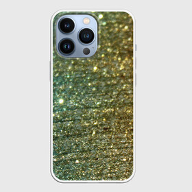 Чехол для iPhone 13 Pro с принтом Бирюзовый блеск в Тюмени,  |  | бирюзовый | блеск | блестящая пыль | зелёный | стразы