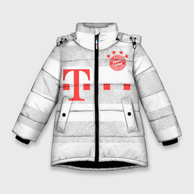Зимняя куртка для девочек 3D с принтом FC Bayern Munchen в Тюмени, ткань верха — 100% полиэстер; подклад — 100% полиэстер, утеплитель — 100% полиэстер. | длина ниже бедра, удлиненная спинка, воротник стойка и отстегивающийся капюшон. Есть боковые карманы с листочкой на кнопках, утяжки по низу изделия и внутренний карман на молнии. 

Предусмотрены светоотражающий принт на спинке, радужный светоотражающий элемент на пуллере молнии и на резинке для утяжки. | bayern | bayern amateure | bayern munchen | champions league | fc bayern munchen | germany | munchen | бавария | германия | левандовски | лига чемпионов | мюнхен | рибери | роббен