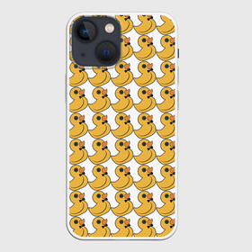 Чехол для iPhone 13 mini с принтом Утки в Тюмени,  |  | Тематика изображения на принте: игрушка | мистер утка | официальная уточка | резиновые уточки | утка | утка с бабочкой | утки | фон уток
