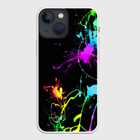 Чехол для iPhone 13 mini с принтом НЕОНОВЫЕ КРАСКИ в Тюмени,  |  | watercolor | абстракция красок | акварель | брызги красок | живопись | краска | потертость красок | текстуры