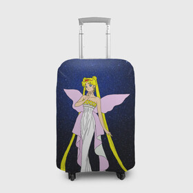 Чехол для чемодана 3D с принтом Принцесса Серенити в Тюмени, 86% полиэфир, 14% спандекс | двустороннее нанесение принта, прорези для ручек и колес | bunny | luna | princess | sailormoon | serenity | stars | tsukino | usagi | wings | ангел | девушка | детские | звездная | звезды | королева | корона | космические | крылья | луна | любовь | малышка | радуга | сейлормун | токио | усаги